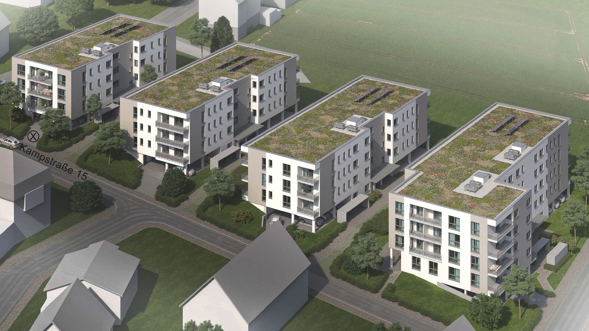 Fertigstellung Haus C und D im Wohnpark Wiesenallee Fertigstellung Haus C und D im Wohnpark Wiesenallee